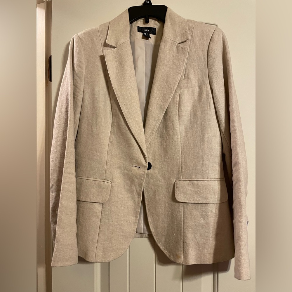 H&M linen blazer, size 8